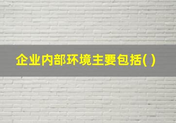 企业内部环境主要包括( )